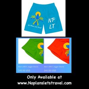 No Plans Let’s Travel Jogger Shorts!